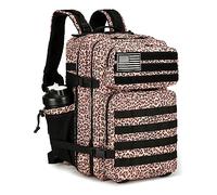 KXBUNQD Sac à dos tactique militaire de 45 L, sac à dos de randonnée pour homme et femme, sac à dos de l'armée Molle, sac à dos pour camping, pêche, voyage, Léopard ambré, X-Large, Sacs à dos de jour