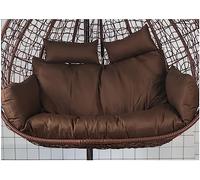 KXCVBNKLJ Coussin pour Fauteuil hamac « Egg », 2 Seater Egg Chair Cushion Waterproof Outdoor Hanging Swing Replacement Multicolor(Brown)