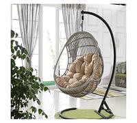KXCVBNKLJ Coussin pour Fauteuil hamac « Egg », Hanging Egg Hammock Chair Cushion Multicolor Without Stand(Khaki)