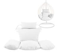KXCVBNKLJ Coussin pour Fauteuil hamac « Egg », Swing Egg Chair Replacement Cushion Foldable Water-Resistant Headrest Pillow Multicolor(White)