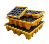 KXCVBNKLJ Modular Spill Containment Tray Platform, Plateau modulaire de Confinement des déversements d'hydrocarbures for fûts 4L-140L(45 L/72x72x16cm)