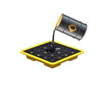 KXCVBNKLJ Modular Spill Containment Tray Platform, Plateau modulaire de Confinement des déversements Jaune 4/11/13L 50kg Plusieurs Tailles(4 L/33x33x5.8cm)