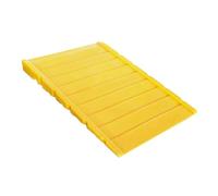 KXCVBNKLJ Modular Spill Containment Tray Platform, Taille Multi empilable modulaire Jaune de Poches Chariot élévateur Drain Plateau Confinement déversement(Yellow-2pcs,47.2x31.5x5.9IN)