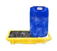 KXCVBNKLJ Modular Spill Containment Tray Platform, Tailles Multiples empilables de Jaune Noir Drainage Poches Chariot élévateur Palette déversement Tambour HDPE(66x66x15cm)