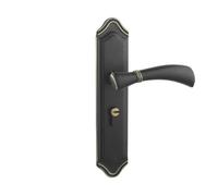 KXCVBNKLJ Poignée de porte avec serrure pour intérieur Mn Steel Alum Alloy Paper Solid Wood Indoor Door Gate Key Lock Easy Install Multi Size(G black yellow spacing 170MM)