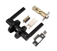 KXCVBNKLJ Poignée de porte avec serrure pour intérieur Three-Pole Handle Door Lock Indoor Silent For Bedroom Hotel Bathroom Trade(Sub lock without anti function)