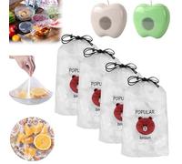KXDEFE Reusable Fresh Keeping Bags, Dirtychop Fresh Keeping Bags, Reusable Food Covers, Reusable Fresh Keeping Bags with Elastic, for Food Fruit Vegetable Meat Preservation (400pcs)