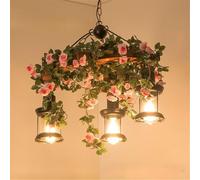 KXEcoLife Lustre américain de Style Pastoral, Industriel, à LED, Style rétro, créatif, idéal pour Restaurant, Bar, café, Boutique de vêtements, Salon de thé, Plantes Vertes et décoration (YB