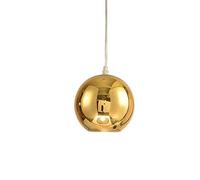 KXEcoLife Lustre de Luxe Light Luxury E27 en Verre doré, sans Fuite, Style européen Moderne et créatif, Suspension à Une tête pour Restaurant, Bar, comptoir, Salon ou Bureau, Lampe décorativ