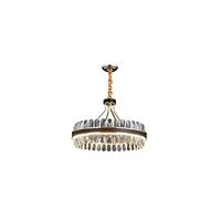 KXEcoLife Lustre en Cristal, Suspension Moderne et Luxueuse, décoration de Salon, Lampe d'hôtel ou de Villa, luminaire Mural en Fer Noir K9 (Couleur : dimmable, Taille : Applique Murale)