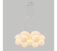 KXEcoLife Lustre LED créatif en Forme de Champignon, éclairage Moderne et épuré Couleur crème pour Chambre d'enfant, luminaire Principal d'ambiance, 7 têtes