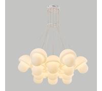 KXEcoLife Lustre LED créatif en Forme de Champignon, éclairage Moderne et épuré Couleur crème pour Chambre d'enfant, luminaire Principal d'ambiance, 13 têtes