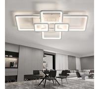 KXEcoLife Lustre Moderne à intensité Variable avec mémoire, 3 températures de Couleur, contrôle par Application et télécommande, idéal pour la Chambre ou la Cuisine. Disponible en Noir et BL