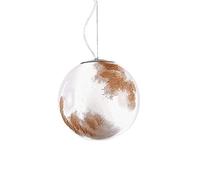 KXEcoLife Lustre Terre, Suspension décorative créative et Originale pour Chambre d'enfant, Motif planète Univers, idéale pour Bar, Restaurant, Salon de thé ou café - Lune 40 cm