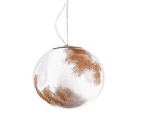 KXEcoLife Lustre Terre, Suspension décorative créative et Originale pour Chambre d'enfant, Motif planète Univers, idéale pour Bar, Restaurant, Salon de thé ou café - Lune, 60 cm