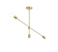 KXEcoLife Lustres de Luxe Nordiques E27 Tout cuivre, lustres moléculaires créatifs inspirés des Haricots Magiques, luminaires artistiques aux Lignes minimalistes et personnalisées, décoratio