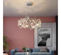 KXEcoLife Lustres LED Modernes pour Salon et Salle à Manger, suspensions en Cristal de Luxe, décoration de Chambre, plafonniers Suspendus.
