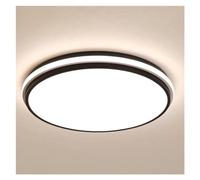 KXEcoLife Plafonnier Circulaire doré, luminaire encastré, Panneau Lumineux, éclairage rétro, économie d'énergie pour Chambre, Salon, Cuisine, Bureau, Couloir (foncé, 50 cm)