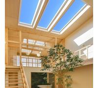 KXEcoLife Plafonnier LED Intelligent WiFi avec télécommande, Effet lumière du Jour, Design Ciel Bleu, idéal pour Le Salon et Le Bureau, décoration intérieure Moderne.