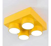 KXEcoLife Plafonnier LED métallique encastré pour Enfants, Motif Blocs de Construction, Lampe de Plafond Moderne et créative pour Salle de Jeux, Chambre d'enfant, Maternelle, 40 cm (15,8 pou