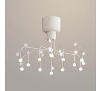 KXEcoLife Plafonnier Moderne à 14 lumières, Lustre Effet feu d'artifice, Style bohème, idéal pour la Chambre, la Cuisine, la Salle à Manger ou Le Hall d'entrée (Couleur : Blanc)