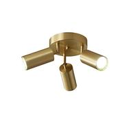 KXEcoLife Plafonnier orientable à 3 Spots en cuivre avec culot GU10 pour Couloir, Showroom ou allée (Brasier à Trois têtes) (Ampoule Non Incluse)