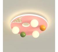 KXEcoLife Plafonnier Rond Bleu Nordique encastré, Style Moderne et Minimaliste, Boule Blanc Laiteux, Lampe pour Chambre d'enfant, Lustre Rose créatif pour Chambre de garçon ou de Fille en ma
