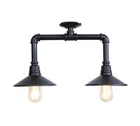 KXEcoLife Plafonnier Vintage en Fer forgé Style Steampunk, Suspension Semi-encastrée avec Robinet et Tuyau d'eau, idéal pour loft, Maison, Bureau ou Restaurant.