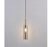 KXEcoLife Suspension LED Moderne en Verre à intensité Variable, Design Minimaliste pour Chambre, Salle à Manger, Salon, 5 W, 3000 K/4500 K/6000 K, 7 x 40 cm, Finition dorée