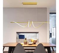 KXEcoLife Suspension LED Moderne Spirale 50 W à intensité Variable, Hauteur réglable, température de Couleur 3000 K-6500 K, télécommande, Noire, idéale pour l'éclairage de Salle à Manger, îl