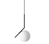 KXEcoLife Suspension Minimaliste en Fer forgé, Style Mid-Century Modern, avec Globe en Verre Noir, idéale pour la Salle à Manger ou Un îlot de Cuisine. Luminaire Suspendu Unique au Design co