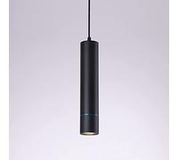 KXEcoLife Suspension Moderne de Style champêtre à Hauteur réglable pour café et Salle de conférence, Lampe de Chevet de Style loft, Lustre Suspendu en Aluminium avec Finition Noire