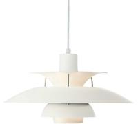 KXEcoLife Suspension PH5 avec Ampoule - Lustre Danois Moderne Blanc, éclairage Minimaliste de Type OVNI pour Salon, Salle à Manger, Cuisine et Restaurant (Taille : 50 cm)