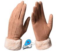 KXF Gants d'hiver chauds pour femme - Gants super doux pour écran tactile - Gants doublés en polaire épaisse - Coupe-vent - Pour sports de plein air - Mitaines de cyclisme et de course à pied
