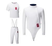 KXJPIZIYB Uniforme D'escrime 3 Pièces, Veste de Pantalon Gilet D'escrime 350N, Équipement D'escrime, pour Athlète Escrimeur Droit(36#)