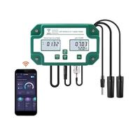 KXJQBM Analyseur de Sol, Testeur de pH et température for Aquarium Intelligent YY-W9909, testeur numérique qualité l'eau, d'EC, TDS, sel, avec Moniteur Tuya pour Le Jardinage et l'agriculture