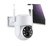KXJQBM Caméra de sécurité, Caméra Solaire sans Fil HD 8MP caméra IP PTZ extérieure Batterie intégrée de Surveillance vidéo Longue durée Veille pour la sécurité de la Maison(4MP 2K)