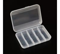 KXJSYL Tool 1 boîte de Rangement en Plastique for Petits Objets, boîtes d'emballage carrées Transparentes, conteneur for Bijoux, Perles, Outils de pêche durables, Accessoires(8x5.6x1.7cm)