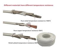 KXJSYL Tool 1 Fil mica nickelé Haute température 20-9AWG résistant aux Hautes températures 500℃/600℃/1000℃ Fil Ignifuge(2 Meter Price,13AWG 2.5mm)