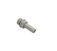 KXJSYL Tool 1 raccord de tuyau en plastique 6 mm, 8 mm, 10 mm, 12 mm, queue cannelée, connecteur à filetage mâle 1/4" BSP, raccord de joint, adaptateur de raccords de tuyaux(Grayish white)