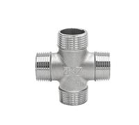 KXJSYL Tool 1 raccord de Tuyau en T BSP mâle + Femelle fileté 3 4 5 Voies 1/4" 3/8" 1/2" 3/4" 1" 2" fileté SS304 en Acier Inoxydable Multifonction(G2 BSP)