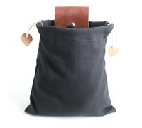 KXJSYL Tool 1 Sac de cueillette de Fruits Portable en Plein air, Pochette Pliable for Baies, Rangement en Cuir, Sac en Toile for bushcraft, randonnée, Camping(Black)