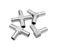 KXJSYL Tool 1pc 4mm 6mm 8mm 10mm 12mm 13mm 14mm 15mm 16mm 19mm Tuyau Barb Pagoda Tail Tee Y Elbow Cross 3 4 Way 304 Raccord de Tuyau en Acier Inoxydable(T-Type 32mm)