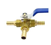 KXJSYL Tool 1pc 4mm 6mm 8mm 10mm 12mm 14mm 16mm 19mm Tuyau cannelé Port Complet L-Port Trois Voies connecteur de vanne à Boisseau sphérique en Laiton for Eau Huile air gaz(10mm OD)