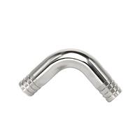 KXJSYL Tool 1PC Fit Tube ID 19/25/32/38/45/51mm Tuyau cannelé 304 Acier Inoxydable Sanitaire 90 Degrés Coude Raccord de Tuyau 5.0(51mm)