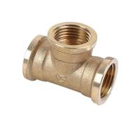 KXJSYL Tool 1PC raccord de Tuyau en Laiton de plomberie pneumatique Filetage mâle/Femelle 1/8 "1/4" 3/8 "1/2" BSP Type de té raccords en cuivre Eau Huile gaz Adaptateur(Female-F-F,1.5inch)