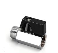 KXJSYL Tool 1PC Robinet à tournant sphérique en Laiton 1/8 "1/4" 3/8 "1/2" BSP fileté Noir Mini vanne mâle à Femelle compresseur d'air Eau gaz Huile vanne d'arrêt(3l4 Male to Female)