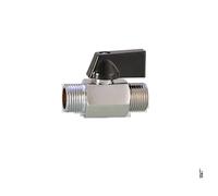 KXJSYL Tool 1PC Robinet à tournant sphérique en Laiton 1/8 "1/4" 3/8 "1/2" BSP fileté Noir Mini vanne mâle à Femelle compresseur d'air Eau gaz Huile vanne d'arrêt(1l8 Male to Male)