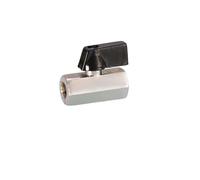 KXJSYL Tool 1PC Robinet à tournant sphérique en Laiton 1/8 "1/4" 3/8 "1/2" BSP fileté Noir Mini vanne mâle à Femelle compresseur d'air Eau gaz Huile vanne d'arrêt(1l4 Female to Female)
