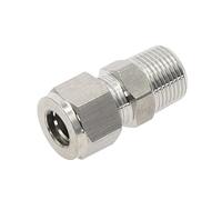 KXJSYL Tool 1PC SS 304 Acier Inoxydable Double Virole Compression Connecteur 6mm 8mm 10mm 12mm Tube À 1/8 "1/4" 3/8 "1/2" Mâle NPT Raccord De Tuyau(3mm OD Tube,1/8")